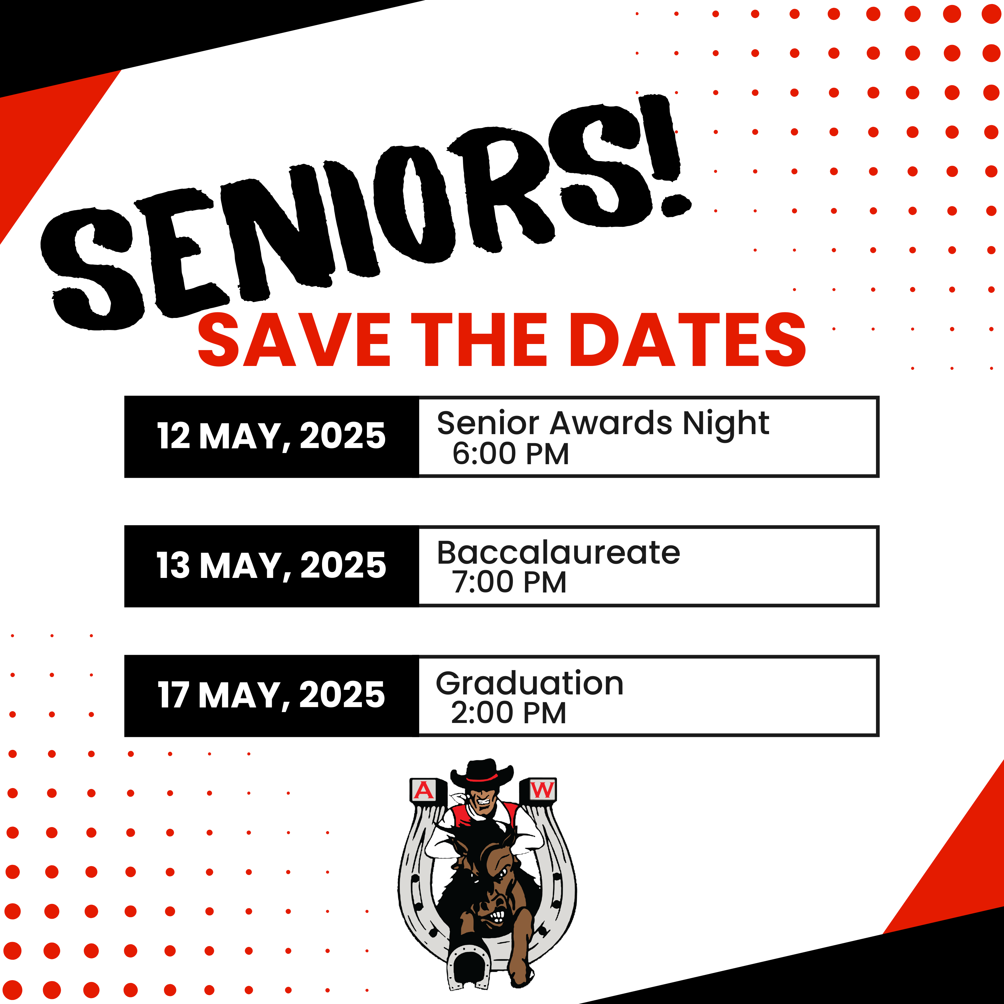 Seniors-Save the Dates